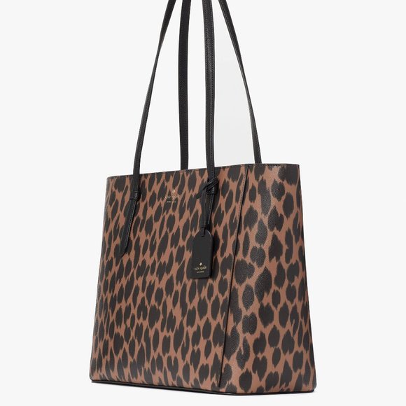 New Kate Spade Schuyler Medium Tote Saffiano Spotted Animal print - Picture 3 of 5